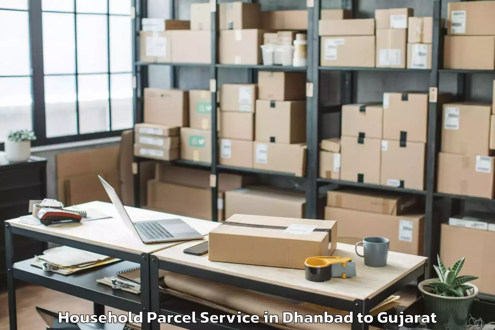 Book Your Dhanbad to Palanpur Household Parcel Today